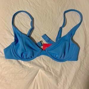 sky blue target bikini top